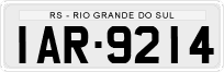 License plate of Brazil, Private owners (1990)