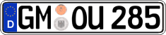 German license plate, Regular plates