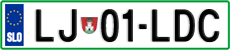 License plate of Slovenia, Cars