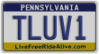 Pennsylvania, Vanity Plates