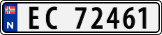 License plate of Norway, Cars