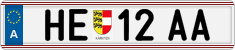 License plate of Austria, Regular plates