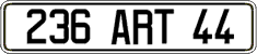 French license plate, FNI