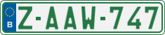 License plate of Belgium, Regular plates (2010)