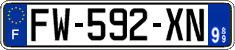 French license plate, SIV (ordinary)