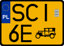 License plates of Poland, Oldtimers