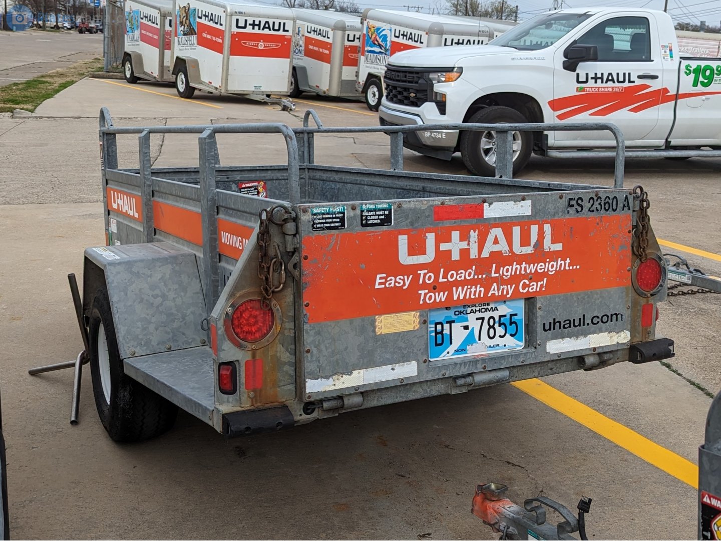 BT-7855, U-Haul 4' x 7' Utility Trailer (FS) 