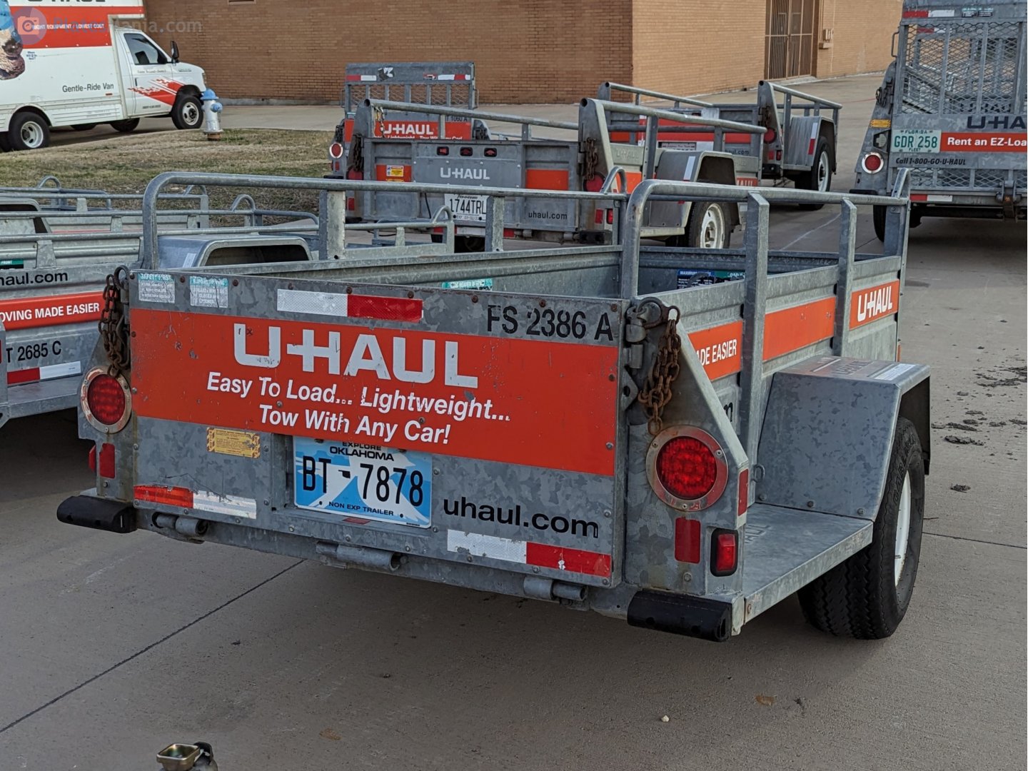 BT-7878, U-Haul 4' x 7' Utility Trailer (FS) 