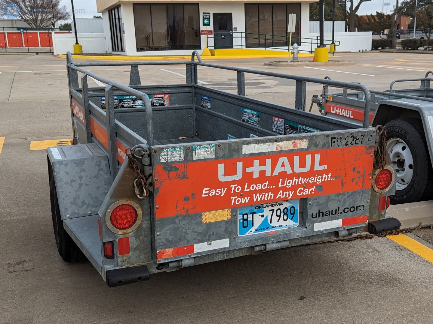 BT-7989, U-Haul 4' x 7' Utility Trailer (FS) 
