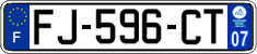 French license plate, SIV (ordinary)