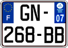French license plate, SIV (ordinary)