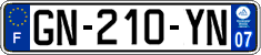 French license plate, SIV (ordinary)