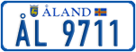License plate of Åland, Cars (ÅL 12345)