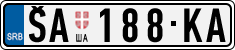 License plate of Serbia, Cars