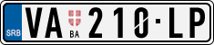 License plate of Serbia, Cars