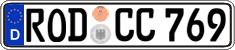 German license plate, Regular plates