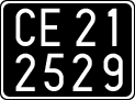 License plate of Italy, Cars (1927 year series)