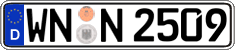 German license plate, Regular plates