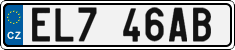 License plate of the Czech Republic, Electric vehicles