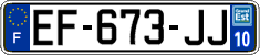 French license plate, SIV (ordinary)