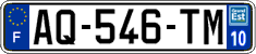 French license plate, SIV (ordinary)
