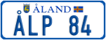 License plate of Åland, Cars (ÅLA 1234)