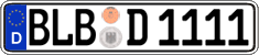 German license plate, Regular plates