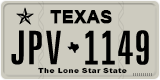 Texas, Regular plates (2012) (АBC-1234)