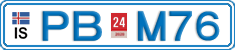 License plate of Iceland, Cars