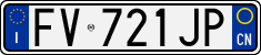 License plate of Italy, Cars (1994 year series)