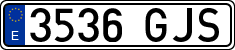 License plates of Spain, Ordinary (2000)