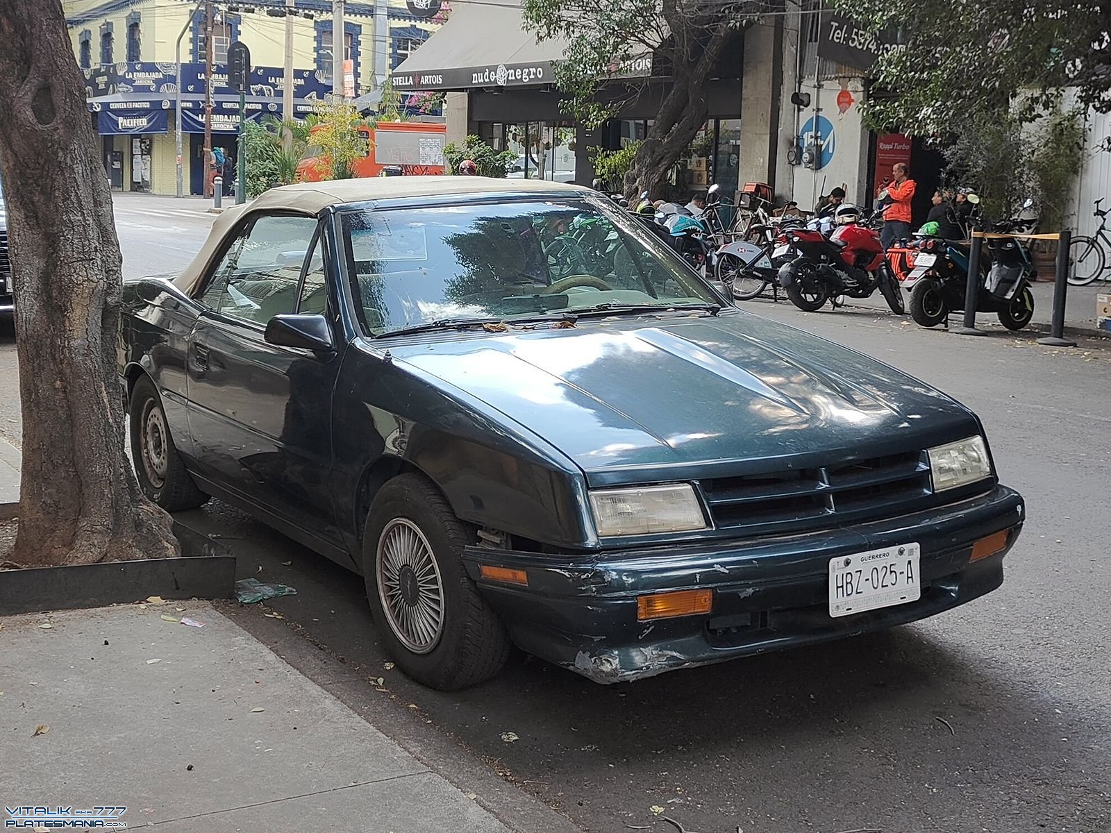 HBZ-025-A, Dodge Shadow 1st gen 2-door Convertible (27; P-body), facelift, 1990–1993
