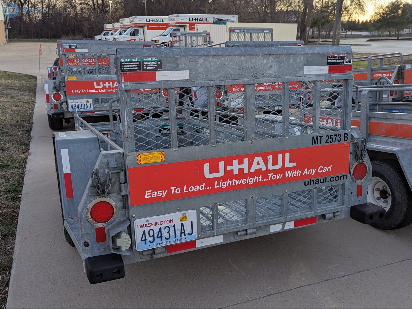 49431AJ, U-Haul Motorcycle Trailer (MT) 