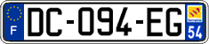 French license plate, SIV (ordinary)