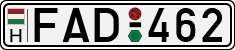 license plates of Hungary, Cars (1990)