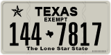 Texas, Exempt (123-4567)