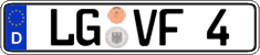 German license plate, Regular plates