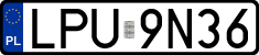 License plates of Poland, Regular car plates
