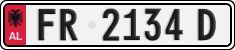 License plate of Albania, Cars (1993)