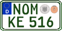 German license plate, Regular plates
