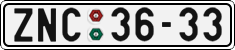 License plate of the Czech Republic, Cars (1960)