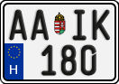 license plates of Hungary, Regular plates (2022)