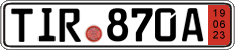 German license plate, Export transit plates
