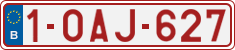 License plate of Belgium, Regular plates (2010)