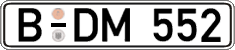 German license plate, Regular plates