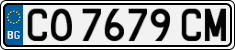 License plate of Bulgaria, Cars