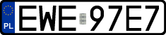 License plates of Poland, Regular car plates