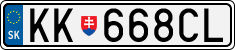 License plate of Slovakia, Cars