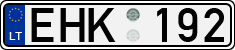 License plate of Lithuania, Cars