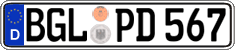 German license plate, Regular plates